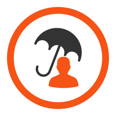 Hasta bakımı yuvarlak vektör simgesi