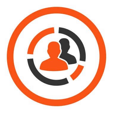 Hasta diyagramı yuvarlak vektör simgesi