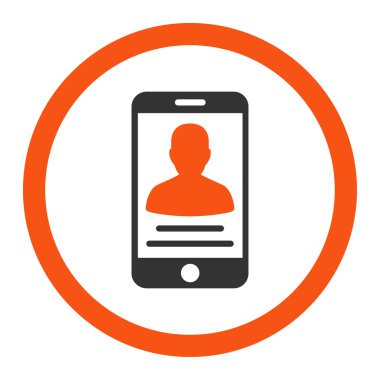 Hasta mobil hesap yuvarlak vektör simgesi