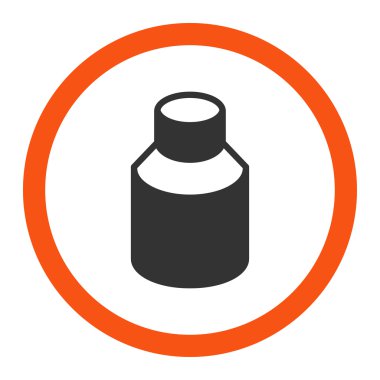 Phial yuvarlak vektör simgesi