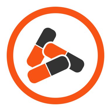 Hapları yuvarlak vektör simgesi