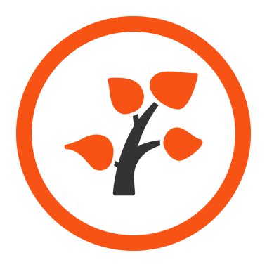 Bitki yuvarlak vektör simgesi