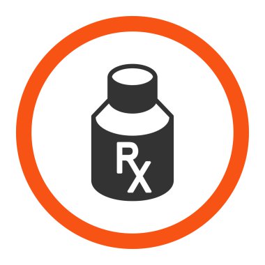 Alış irsaliyesi şişe yuvarlak vektör simgesi