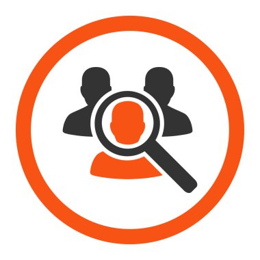 Arama hasta yuvarlak vektör simgesi