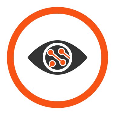 Akıllı Lens yuvarlak vektör simgesi