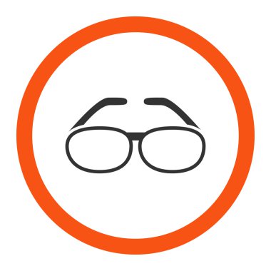 Gözlük yuvarlak vektör simgesi