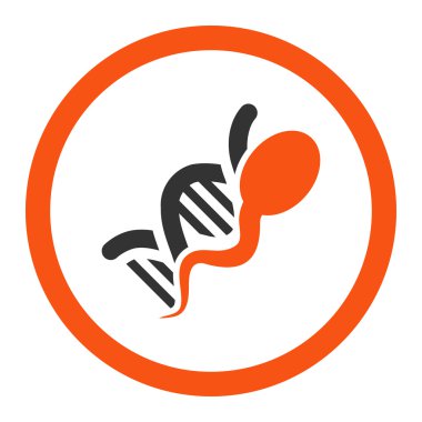 Sperm genom yuvarlak vektör simgesi