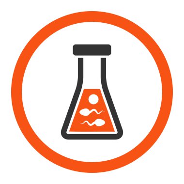 Sperm sıvı yuvarlak vektör simgesi