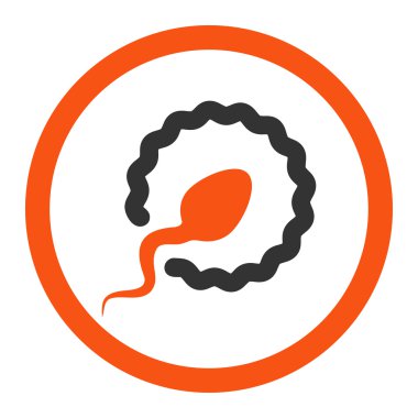Sperm penetrasyon yuvarlak vektör simgesi