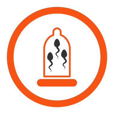 Sperm koruma yuvarlak vektör simgesi