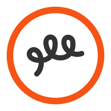 Spiral basili yuvarlak vektör simgesi