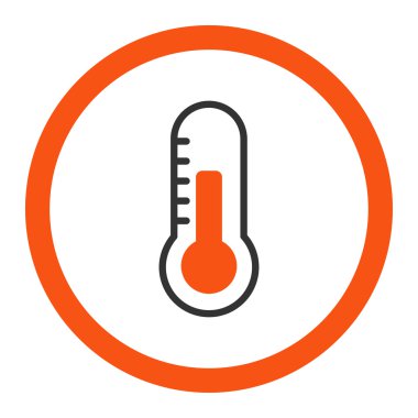 Sıcaklık yuvarlak vektör simgesi