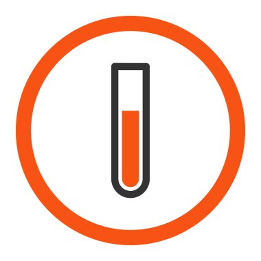 Test tüpü yuvarlak vektör simgesi