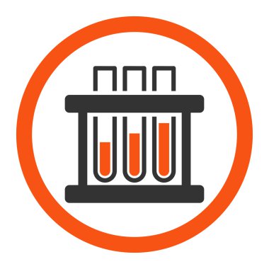 Test tüpleri yuvarlak vektör simgesi