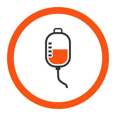 Terapi damlalık yuvarlak vektör simgesi