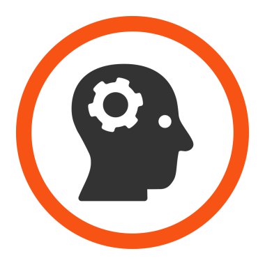 Düşünme yuvarlak vektör simgesi