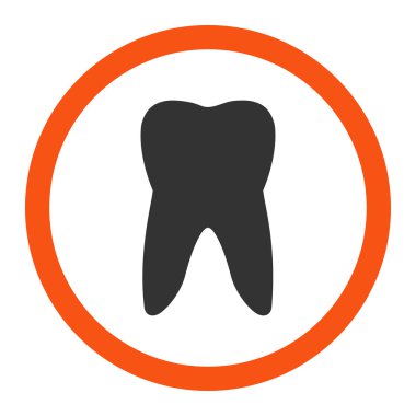 Diş yuvarlak vektör simgesi