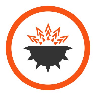 Viral yapısı yuvarlak vektör simgesi