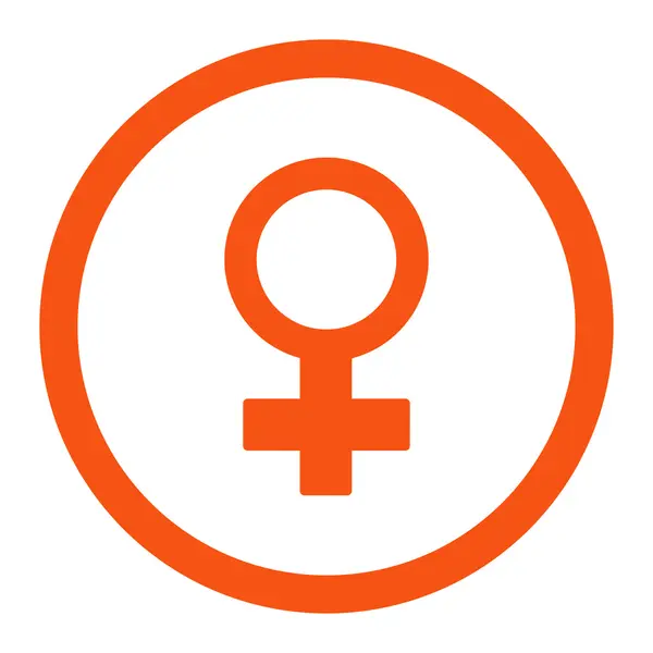 Female Symbol Rounded Vector Icon — Stock Vector