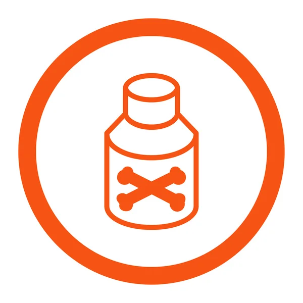 Poison láhev zaoblené vektorové ikony — Stockový vektor