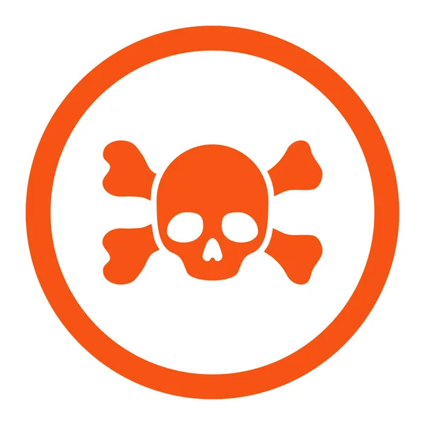Skull And Bones afgeronde Vector Icon — Stockvector