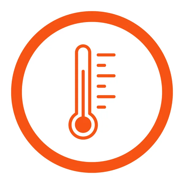 Nivel de temperatura redondeado Vector icono — Vector de stock