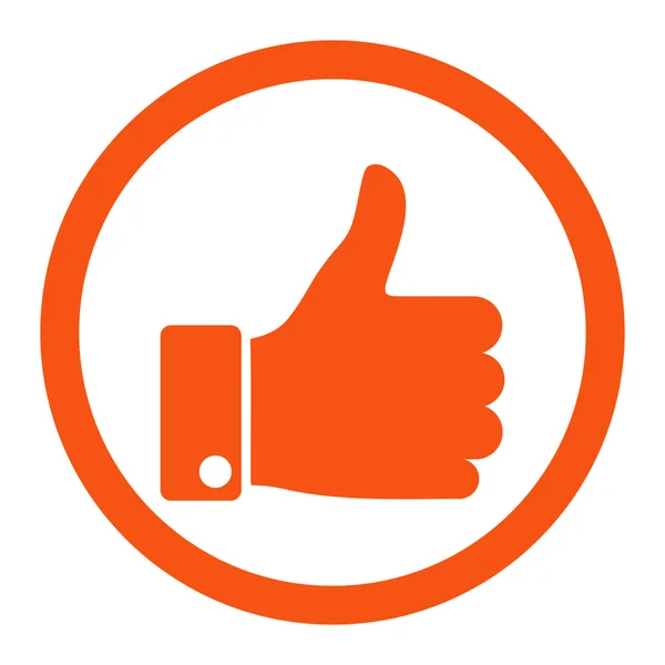 Thumb Up Rounded Vector Icon - Stok Vektor