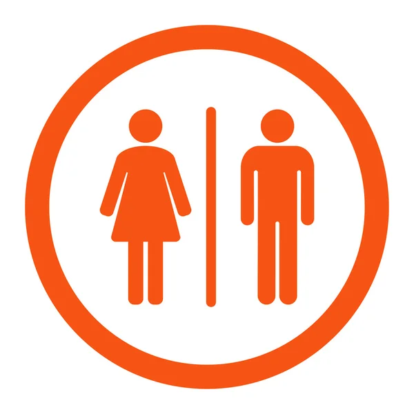 Toilets Rounded Vector Icon — Stock Vector