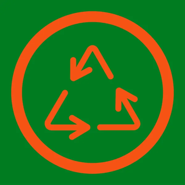 Setas de reciclagem ícone de vetor arredondado —  Vetores de Stock
