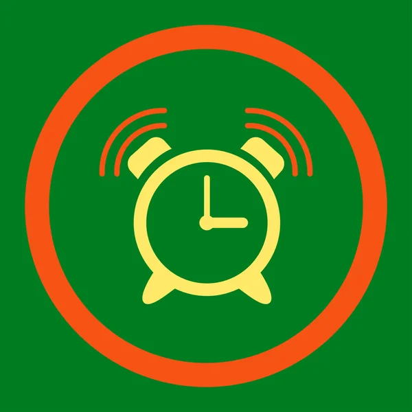 Relógio despertador anel arredondado vetor ícone —  Vetores de Stock