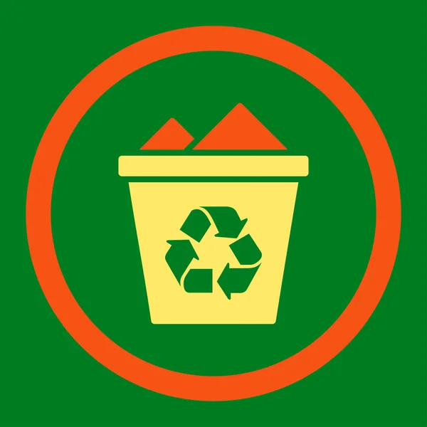 Full Recycle Bin Rounded Vector Icon — Stock Vector