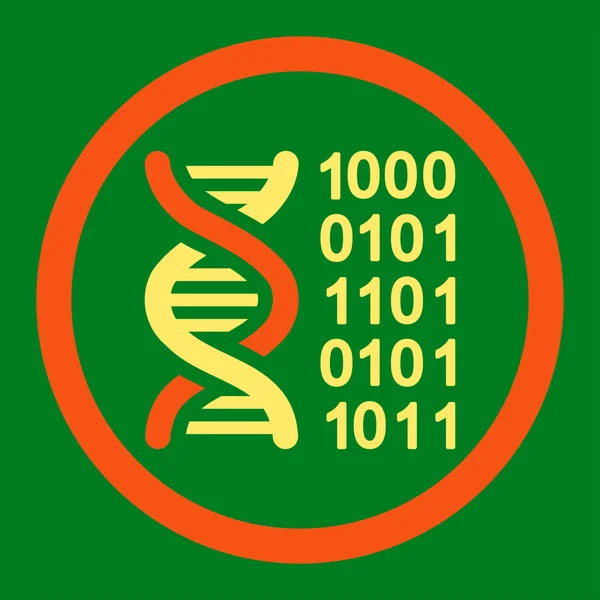 Código genético Ícone vetorial arredondado —  Vetores de Stock