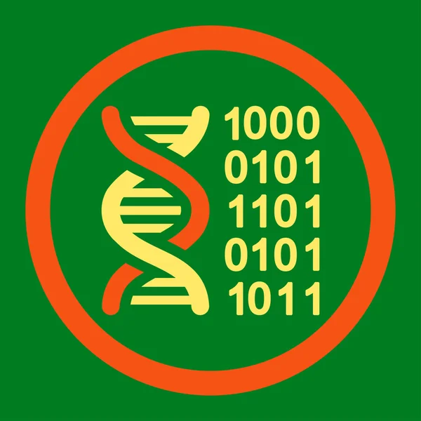 Codice genetico Icona vettoriale arrotondata — Vettoriale Stock