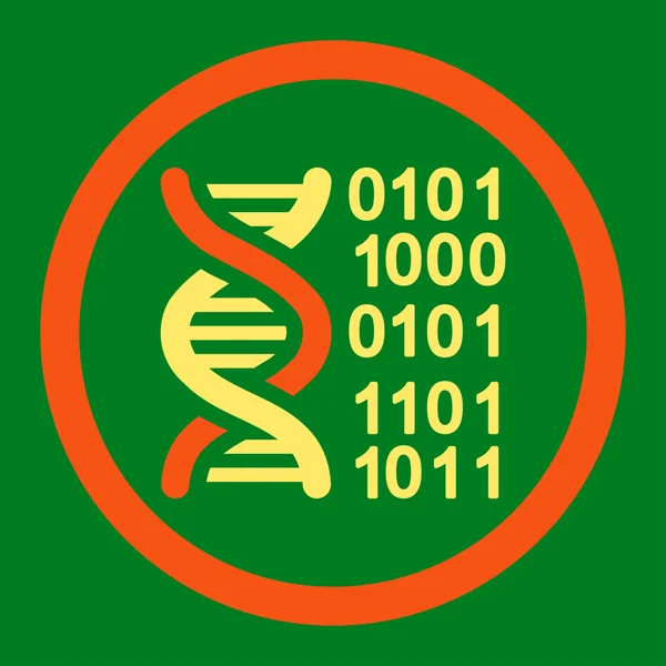 Codice genoma Icona vettoriale arrotondata — Vettoriale Stock