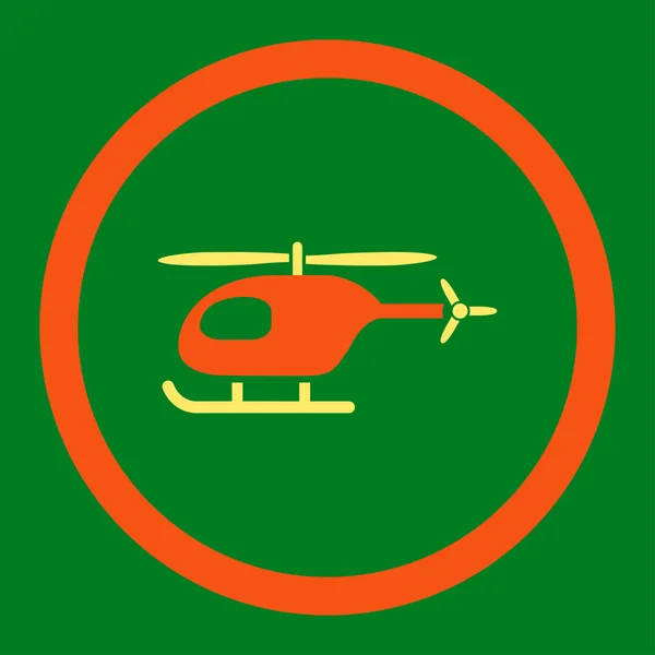 Helicopter Rounded Vector Icon — Stock Vector