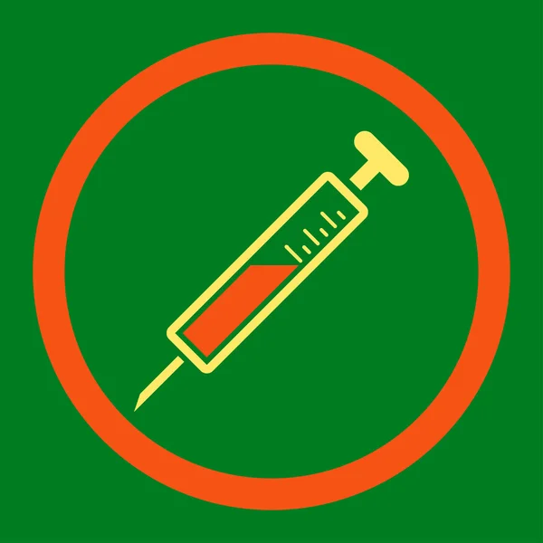 Icona vettoriale arrotondata per iniezione — Vettoriale Stock