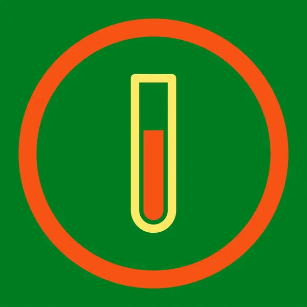 Icône vectorielle arrondie de tube à essai — Image vectorielle