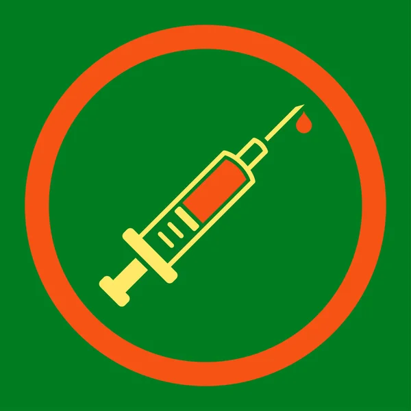 Ícone vetor arredondado de vacinação —  Vetores de Stock