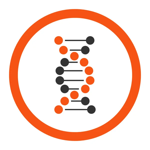 DNA Spiral Rounded Vector Icon — Stock Vector