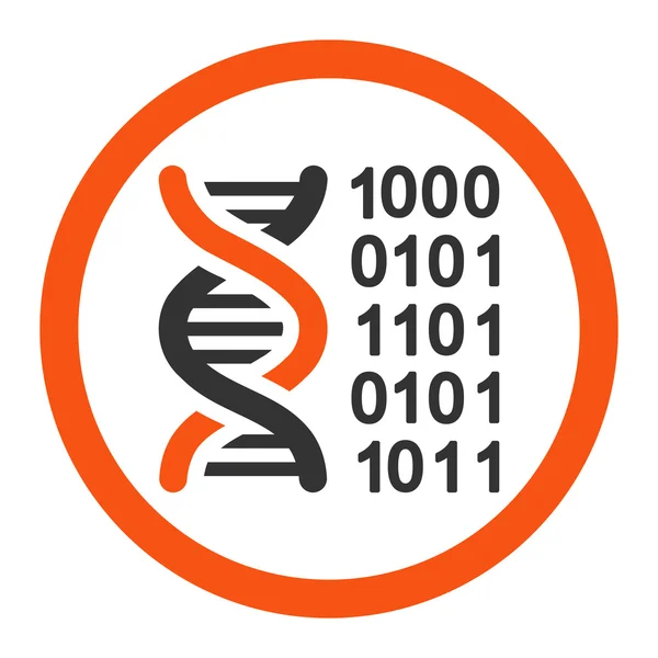 Código genético Ícone vetorial arredondado —  Vetores de Stock