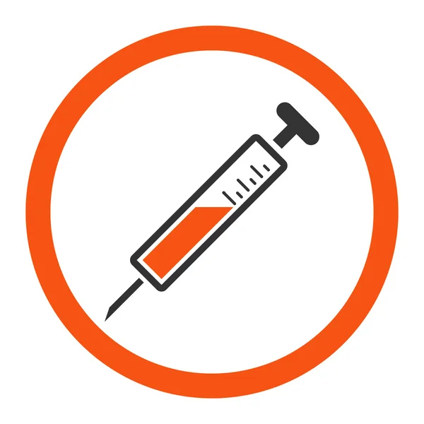 Injectie afgeronde Vector Icon — Stockvector