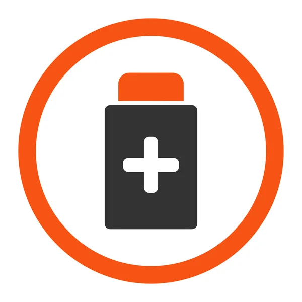 Icono vectorial redondeado de botella de medicamento — Vector de stock