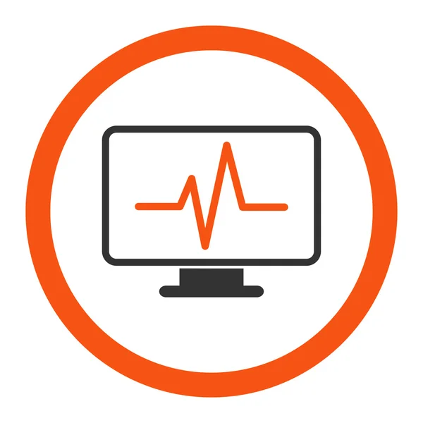 Monitoraggio Icona vettoriale arrotondata — Vettoriale Stock