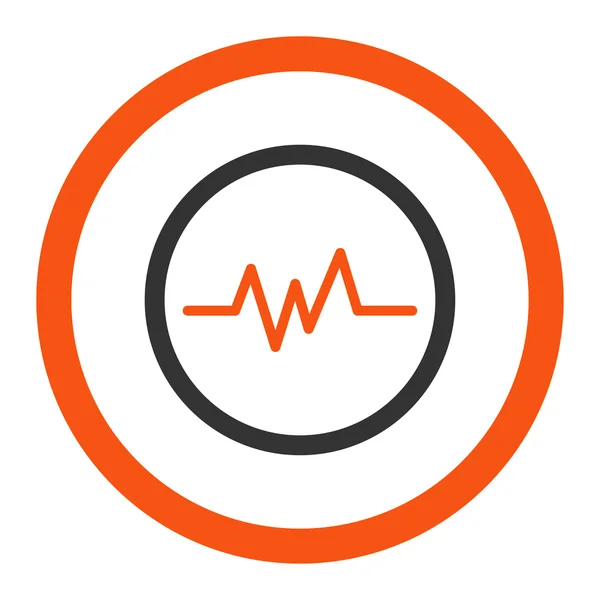 Puls monitorowania ikona wektor zaokrąglona — Wektor stockowy