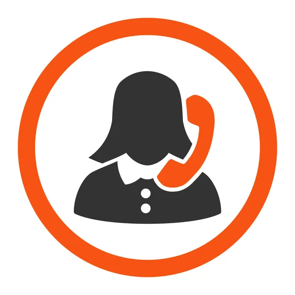 Receptionist afgeronde Vector Icon — Stockvector