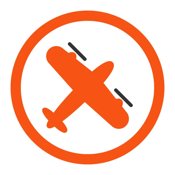 Tornillo avión redondeado Vector icono — Archivo Imágenes Vectoriales