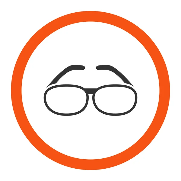 Spectacles Rounded Vector Icon — Stock Vector