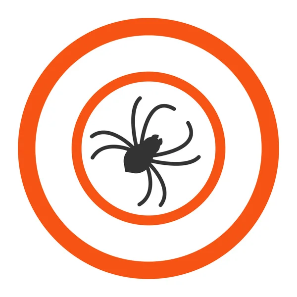 Örümcek yuvarlak vektör simgesi — Stok Vektör