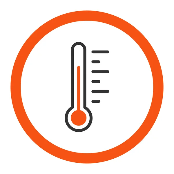 Nivel de temperatura redondeado Vector icono — Vector de stock