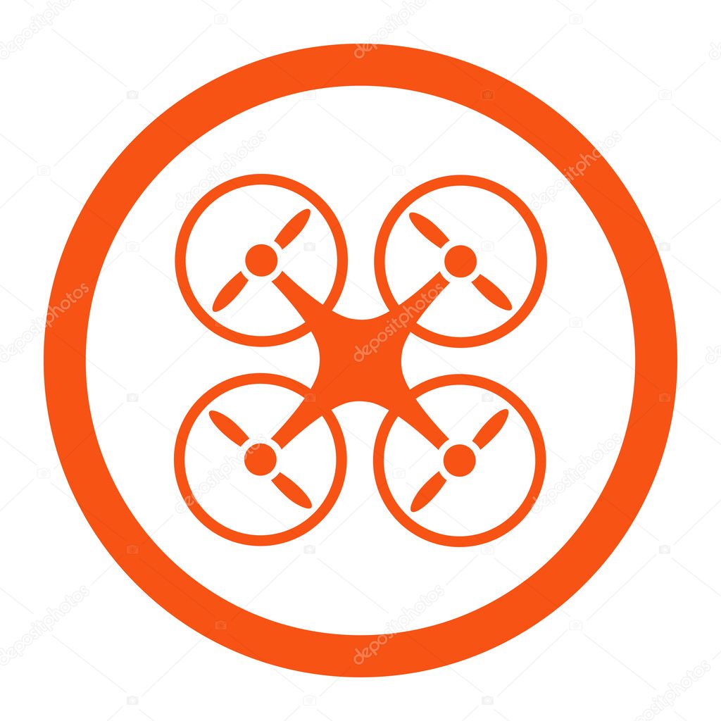 Quadcopter Rounded Vector Icon